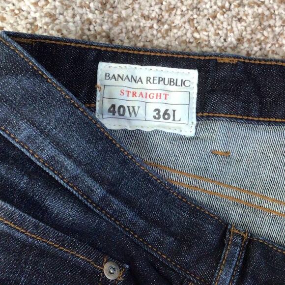 Banana Republic Straight Fit Jeans 40x36, Dark Wash - Picture 5 of 11